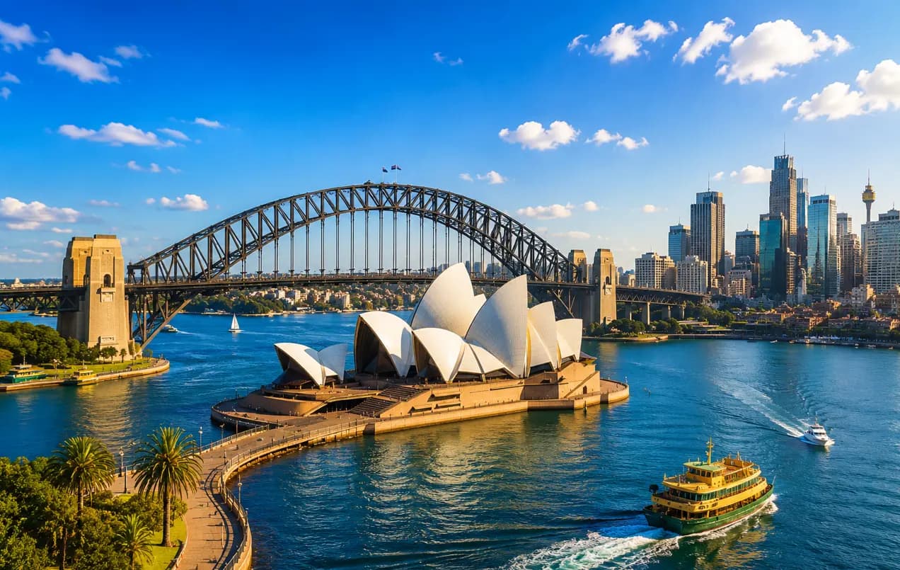 Australia visit visa from Qatar with Sydney tourism view