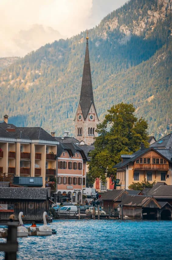Hallstatt Austria lake village tourism place for Europe Schengen visa travellers