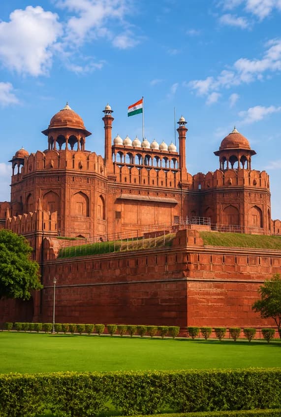 Red Fort Delhi India tourism place for visit visa travellers